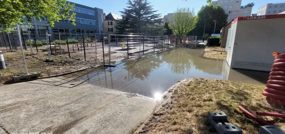 Rupture de canalisation dans le 8e arrondissement